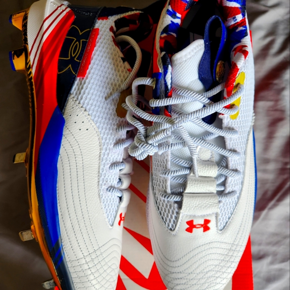 2023 Under Armour Men's UA Harper Low USA ST Steel Metal Adult Baseball Cleats